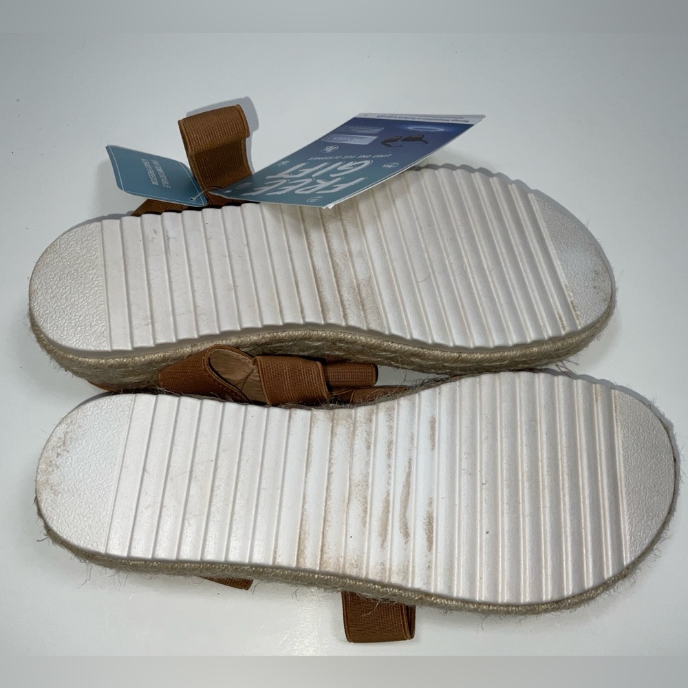 NIB Women’s Rekalya Espadrille Wedge Platform Sandals‎ Elastic Straps Beige 8 - Picture 8 of 9